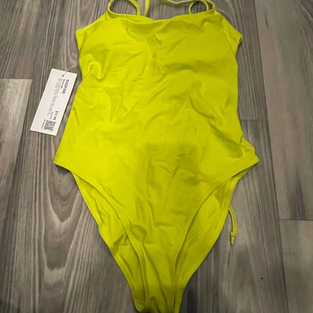 Neon Lime Women's One Piece Swimsuit